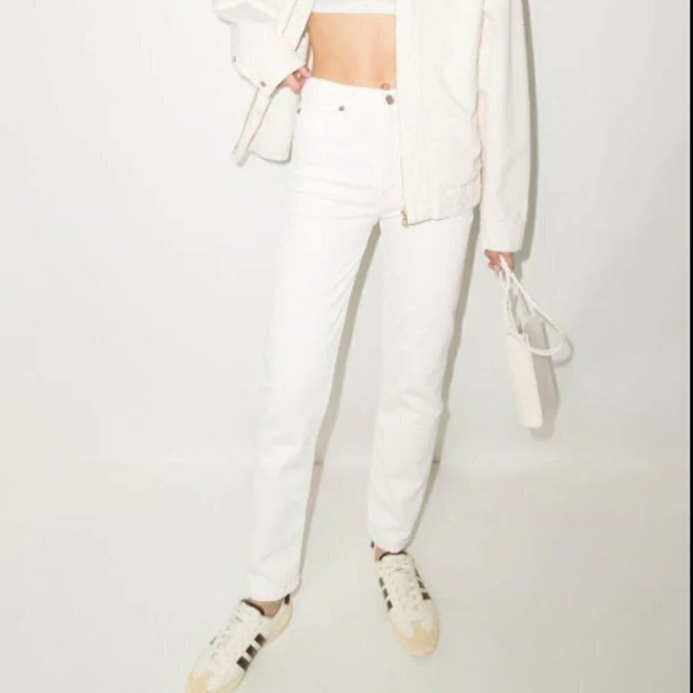 RE/DONE Originals 70's Straight Vintage White Jeans 25